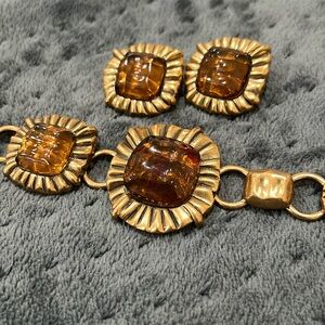 Oscar de la Renta bracelet & earrings